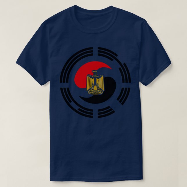 Korean Egyptian Multinational Patriot Flag T-Shirt (Design Front)