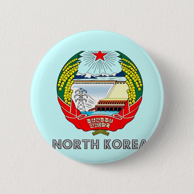 Korean Emblem 2 Inch Round Button (Front)