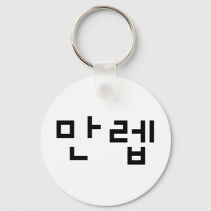 Korean Expert 만렙 Manleb   Hangul Language Keychain