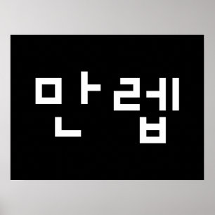 Korean Expert 만렙 Manleb   Hangul Language Poster