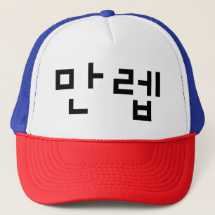 Korean Expert 만렙 Manleb Hangul Language Trucker Hat
