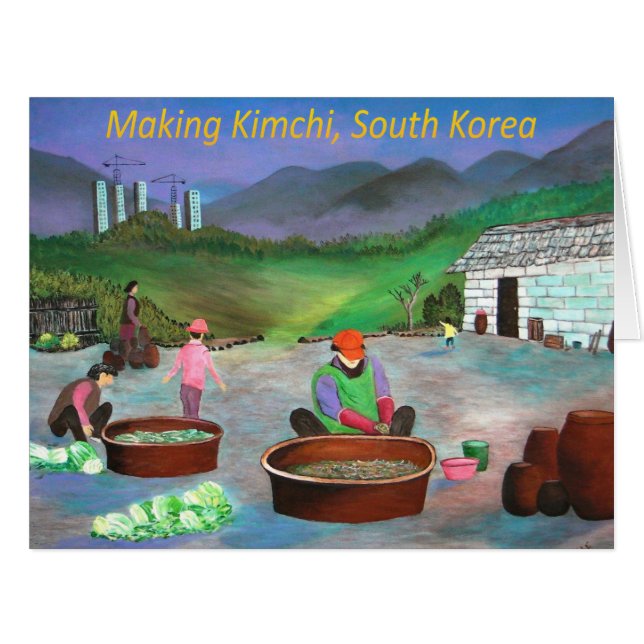 Korean Family Making Kimchi 김치 (Front Horizontal)
