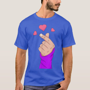 Korean Finger Heart Kpop Merchandise Girls KDrama  T-Shirt
