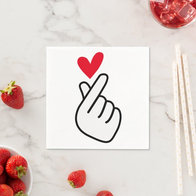Korean finger heart napkin (Insitu)
