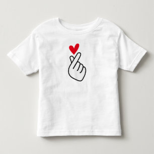 Korean finger heart toddler t-shirt