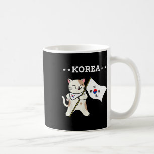 Korean Flag And Cat South Korea  Coffee Mug