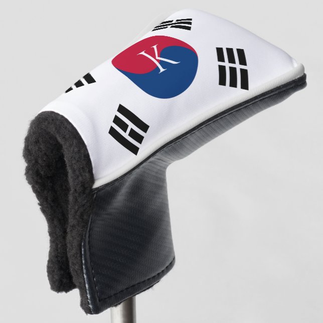 Korean flag of South Korea custom golf head cover (3/4 Front)