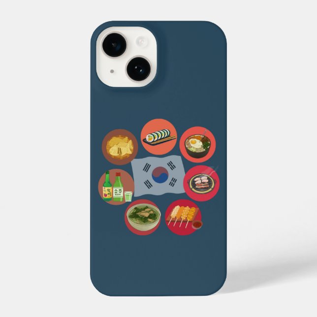 Korean food  iPhone case (Back)