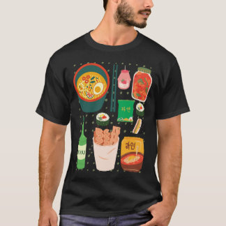 Korean Food Tsirt Tee Shirts Goodness Soju Kimchi
