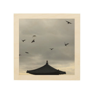 Korean Friendship Bell Wood Canvas Template Square