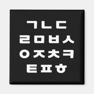 Korean   Hangul Alphabet Magnet