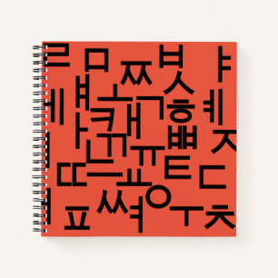 Korean Hangul Alphabet Scramble Notebook