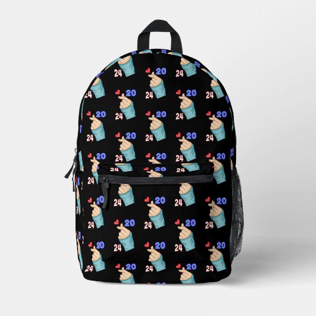 Korean Heart 2024 Printed Backpack (Front)