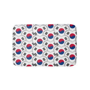 Korean Hearts & Korean Flag /South Korea Bath Mat