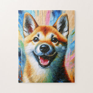 Korean Jindo Dog Acrylic Print Dog Lover Gift Jigsaw Puzzle