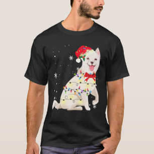 Korean Jindo Dog Christmas Light Xmas Mom Dad Gift T-Shirt