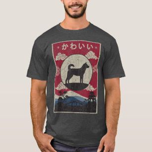 Korean Jindo Japanese Design Kawaii Dog Mom Dad  T-Shirt