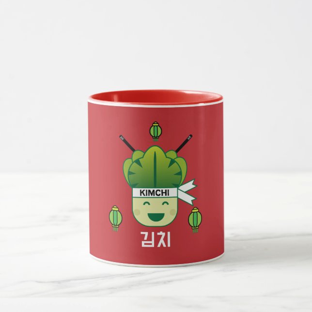 Korean Kimich Healthy Cabbage Food Probiotics  Apr Mug (Center)
