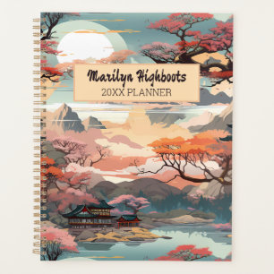 Korean Landscape Planner in Pink, Orange, and Teal