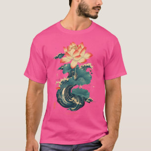 Korean Lotus Flower In Aesthetic Grunge Retro K-Po T-Shirt