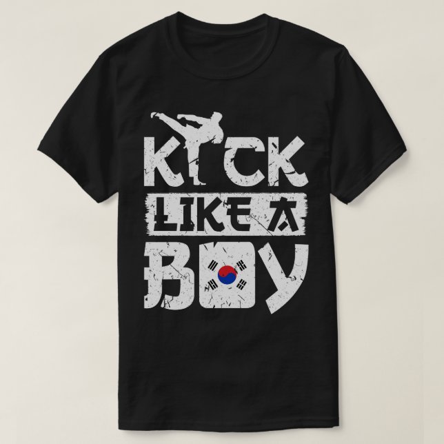 Korean Martial Arts Boys Taekwondo T-Shirt (Design Front)