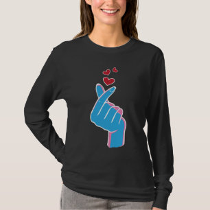 Korean Music Finger Heart Kpop Seoul Hallyu T-Shirt