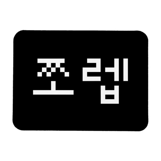 Korean Newb 쪼렙 Jjoleb | Hangul Language Magnet (Horizontal)