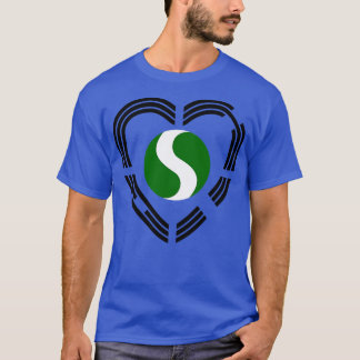 Korean Nigerian Multinational Patriot Flag Heart T-Shirt
