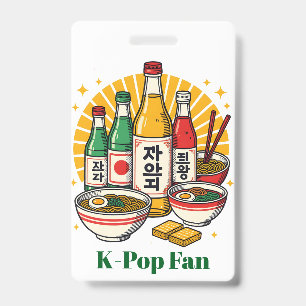 Korean Pop Culture Chest Print Badge