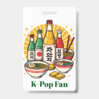 Korean Pop Culture Chest Print Badge