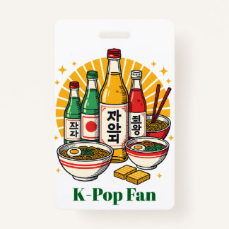 Korean Pop Culture Chest Print Badge