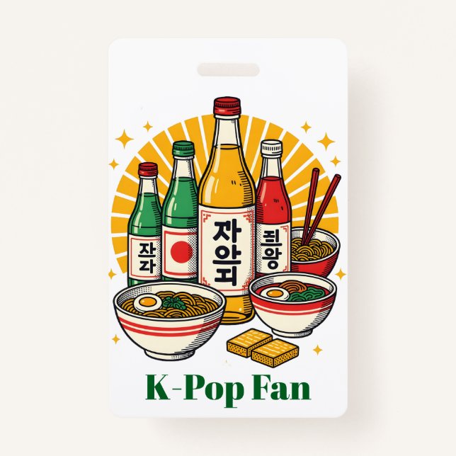 Korean Pop Culture Chest Print Badge (Front)
