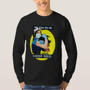 Korean Proud Frontline Worker Rosie Riveter Nurse T-Shirt