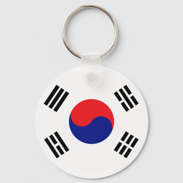 Korean Republic flag of South Korea Tees and gifts Keychain (Front)