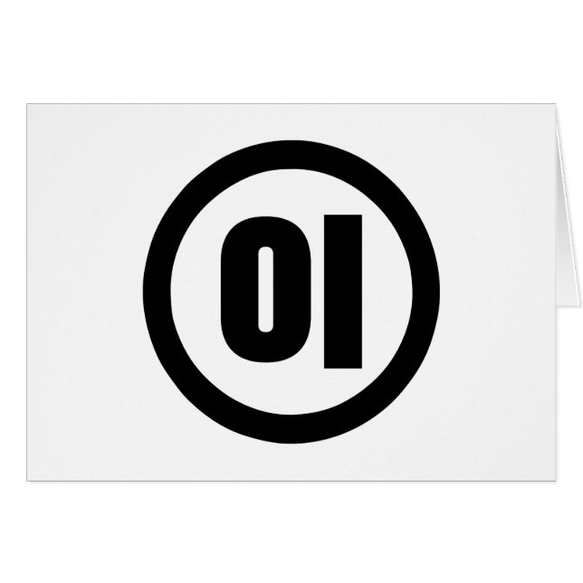 Korean Sino Number 2 Two 이 【I】 Hangul (Front Horizontal)