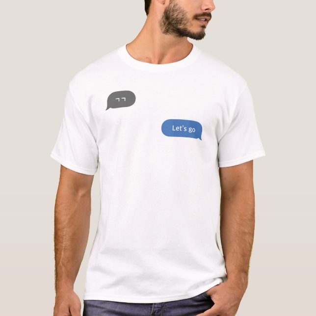 Korean Slang Chat Bubble ㄱㄱ Let's Go T-Shirt (Front)