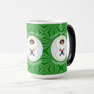 Korean (South) Angel Christmas Flag Personalized Magic Mug