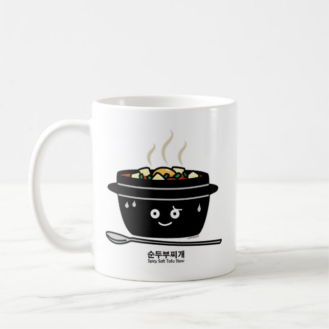 Korean Spicy soft Tofu Stew soup jjigae hot egg Coffee Mug (Left)