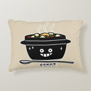 Korean Spicy soft Tofu Stew soup Sundubu jjigae Accent Pillow