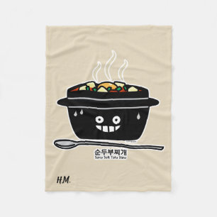Korean Spicy soft Tofu Stew soup Sundubu jjigae Fleece Blanket