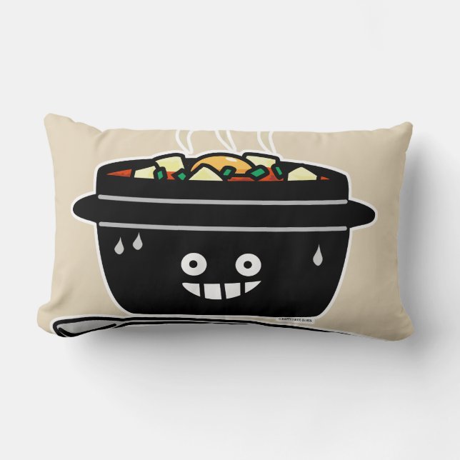 Korean Spicy soft Tofu Stew soup Sundubu jjigae Lumbar Pillow (Front)