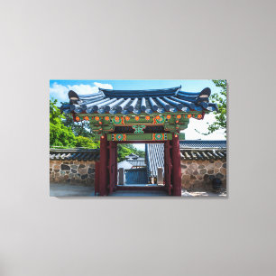 Korean Temple Gate Canvas Print