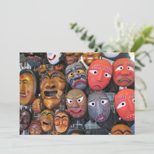 Korean Traditional Masks for Performance   한국 전통 탈 Holiday Card