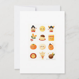 korean travel icon holiday card