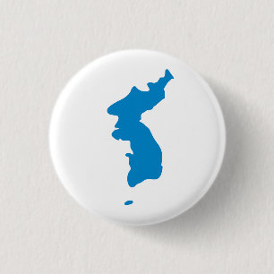 Korean Unification Flag 1 Inch Round Button