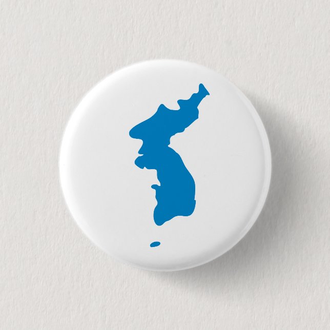 Korean Unification Flag 1 Inch Round Button (Front)
