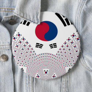 Korean Vibes: A Message of Peace 6 Inch Round Button