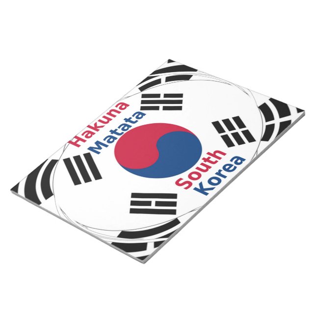 Korean Vibes: A Message of Peace Notepad (Angled)