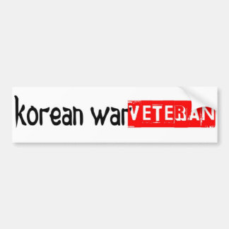 korean war bumpersticker bumper sticker