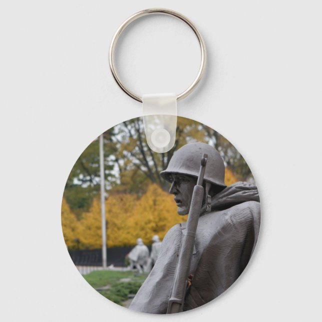 Korean War Memorial veterans Status Keychain (Front)